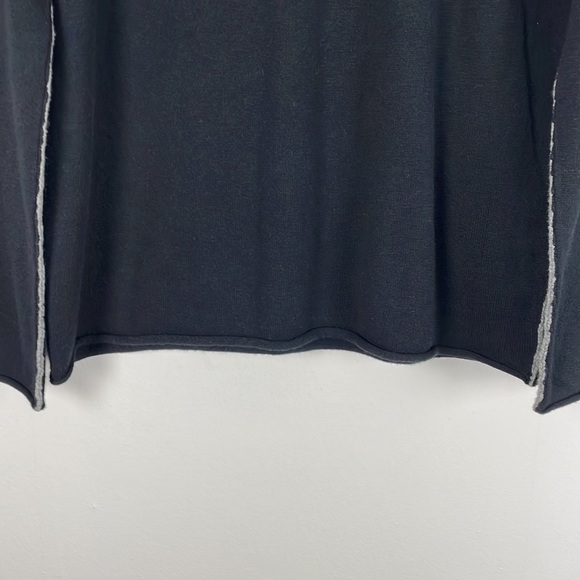 Carbon2Coblt Cashmere blend long sleeve button closure raw seam men's sweater M - Picture 2 of 7